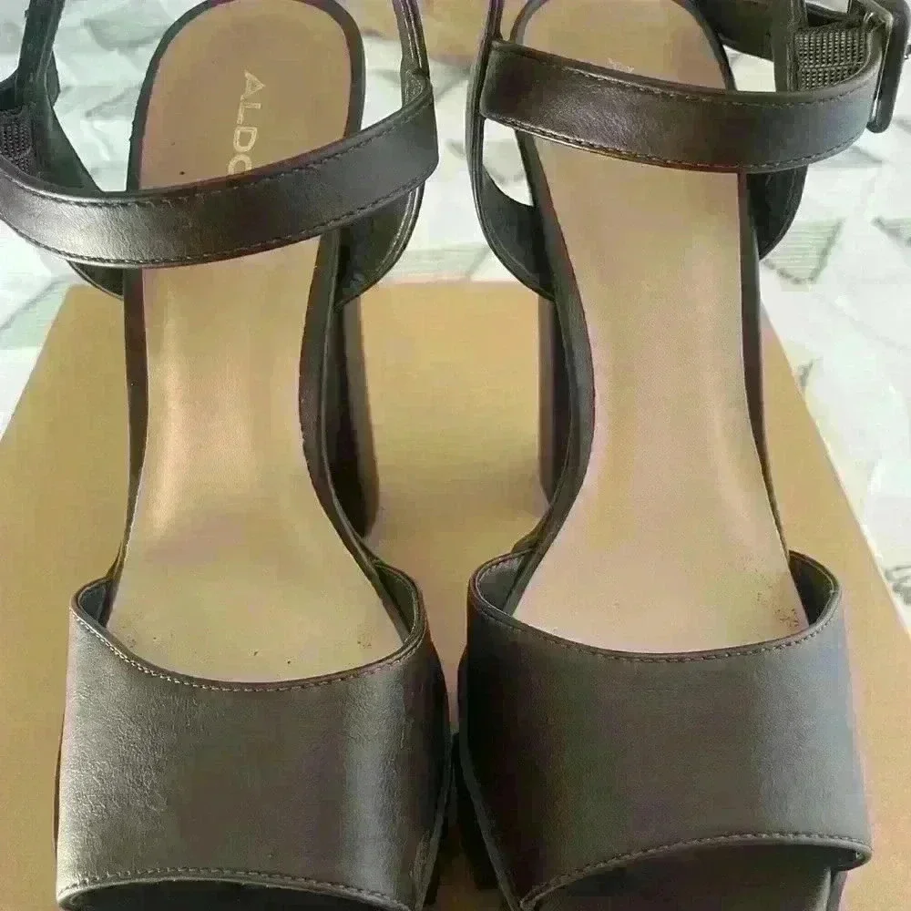 ALDO Brown Platform Sandals